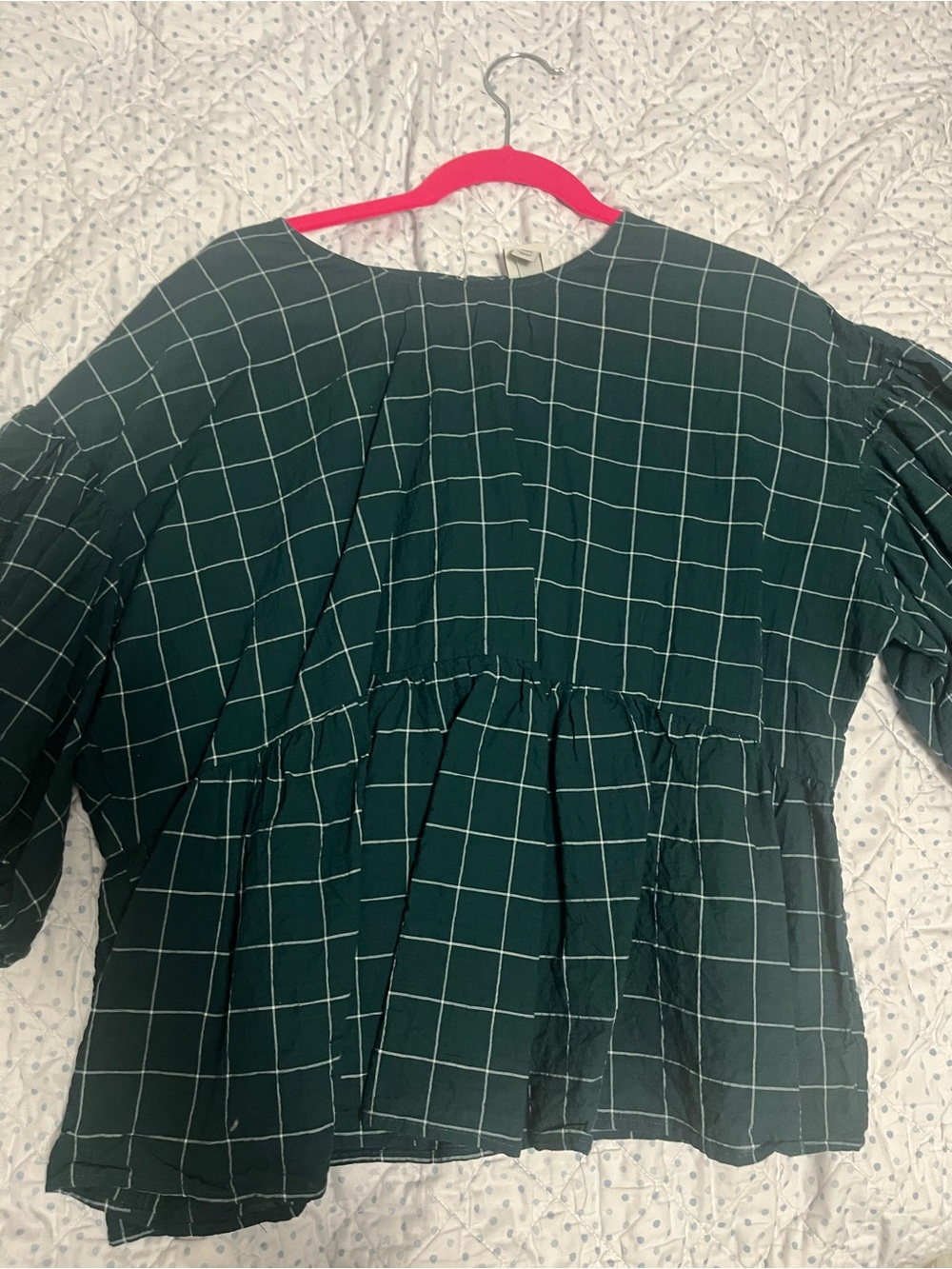 a new day Dark Teal Windowpane Button-Up XXL